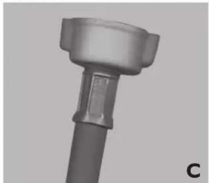 WHIRLPOOL AWE 5215 - Water inlet hose (A, B or C, depending on model) - 2