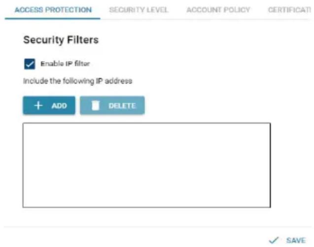 ATEN SN3001 - Access Protection (IP Filter) - 1