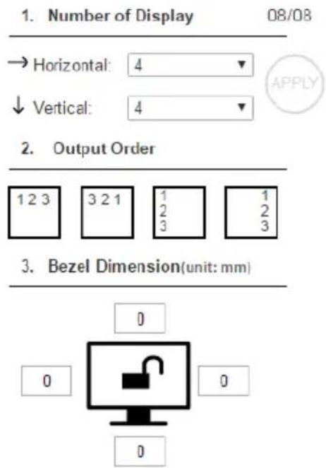ATEN VM5808H - Number of Displays / Bezel Dimensions - 1