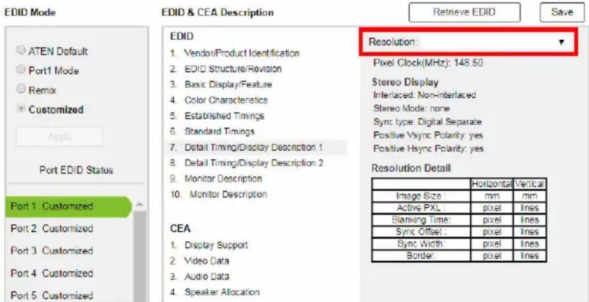 ATEN VM3250-AT-G - Detail Timing / Display Description - 1