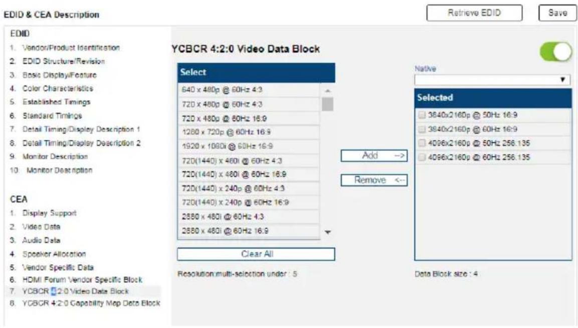 ATEN VM3250-AT-G - YCBCR 4:2:0 Video Data Block - 1