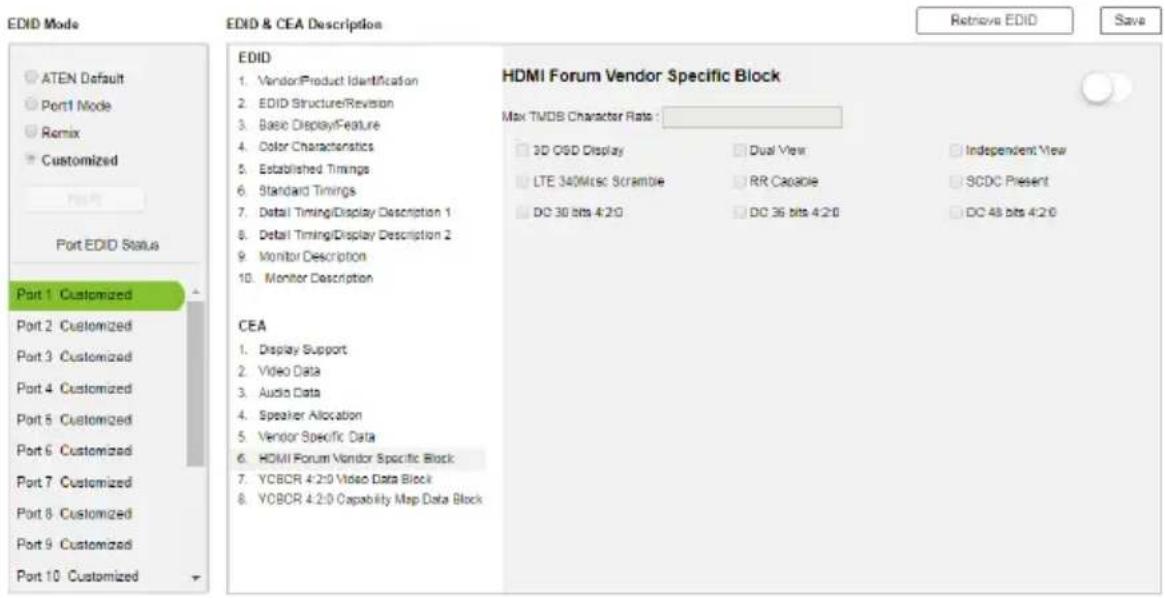 ATEN VM3250-AT-G - HDMI Forum Vendor Specific Block - 1