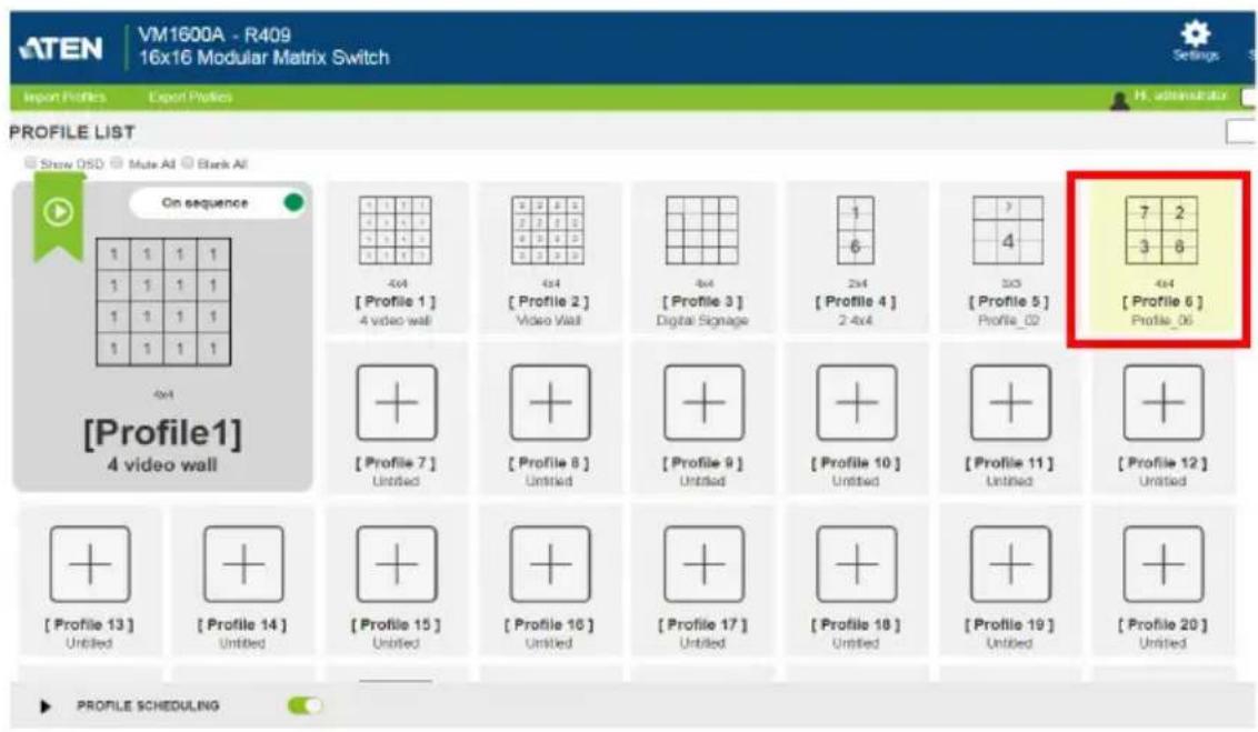 ATEN VM3250-AT-G - Click Save. This profile is added to the Profile List. - 1