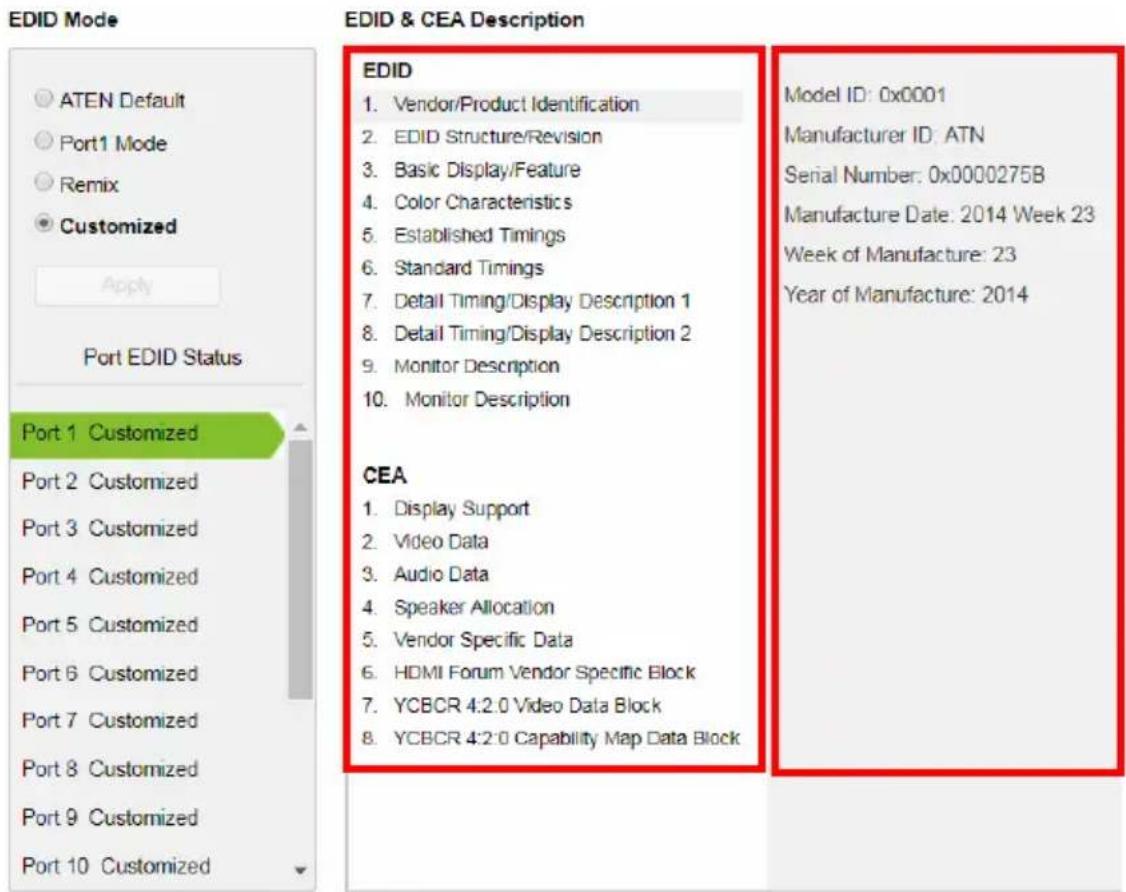ATEN VM3250-AT-G - EDID & CEA Description - 1