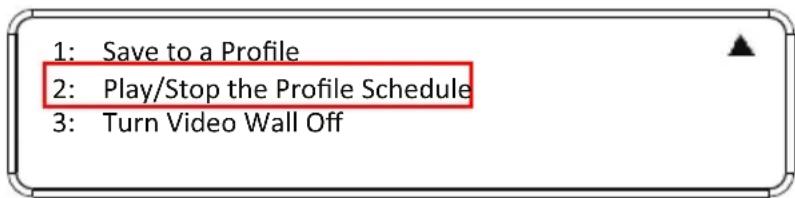 ATEN VM3250-AT-G - Play/Stop the Profile Schedule - 1