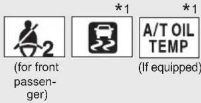 (for front passenger) *1 A/T OIL TEMP (If equipped)