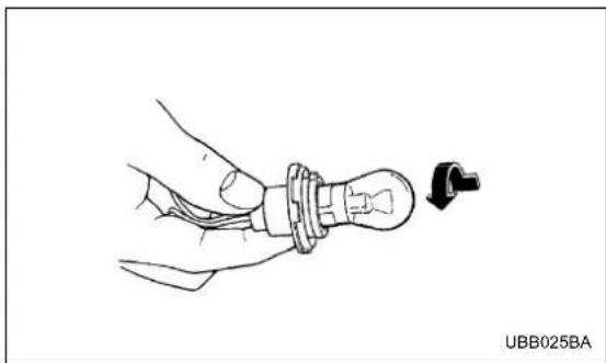 SUBARU Legacy GT (2004) - ▼ Brake/tail and rear turn signal light bulbs - 7