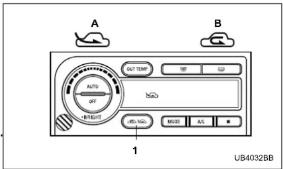 A B OUT TEMP AUTO OFF • BRIGHT MODE A/C 1 UB4032BB