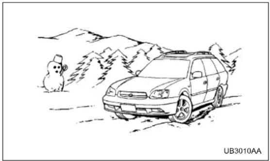 SUBARU Legacy GT (2004) - Winter driving - 1
