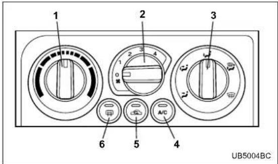 1 2 3 4 5 6 A/C UB5004BC