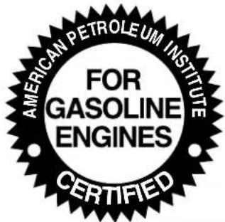 AMERICAN PETROLEUM INSTITUTE FOR GASOLINE ENGINES CERTIFIED