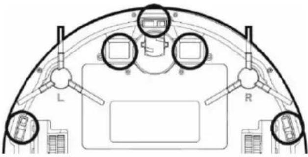 Diagram of a vehicle interior with labeled components including L, R, and control panels