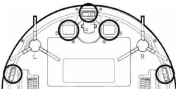 TESLA RoboStar iQ100 r - SENZORY, NABÍJACIE KONTAKTY A NABÍJACIA ZÁKLADŇA - čistenie raz týždenne - 1