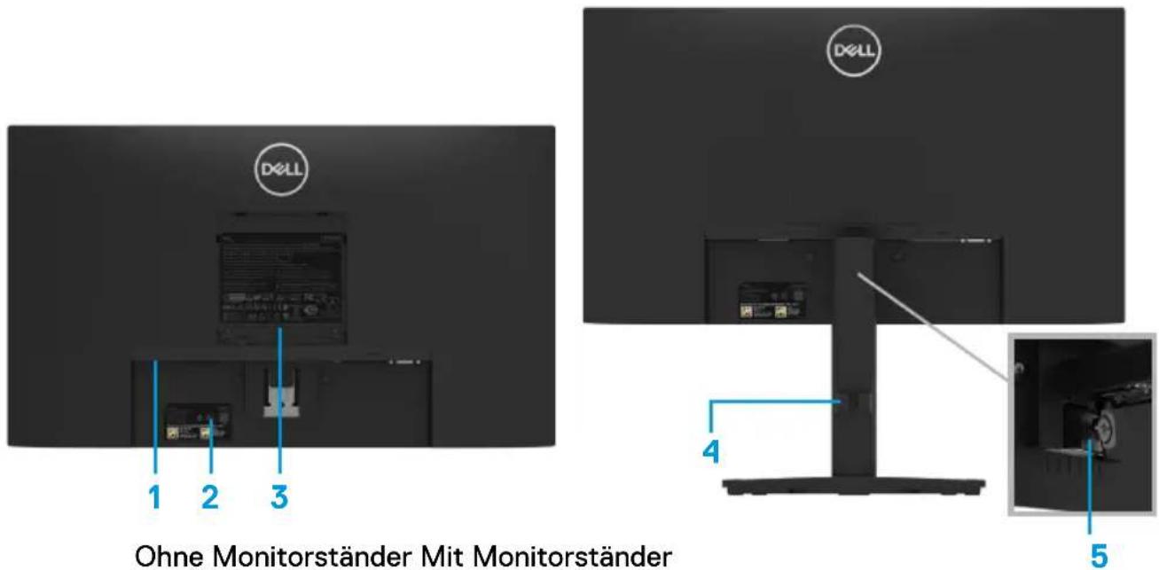 DELL E2422H - Übersicht über Funktionen und Bedienelemente - 2