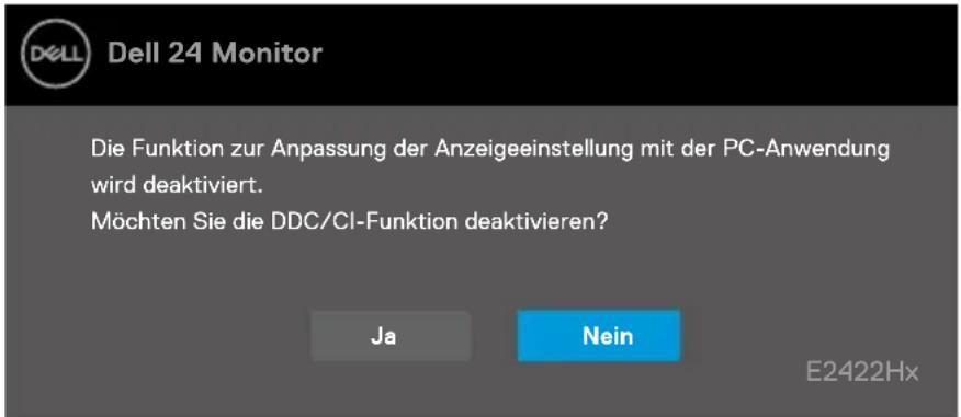 DELL E2422H - OSD-Warnmeldungen - 6