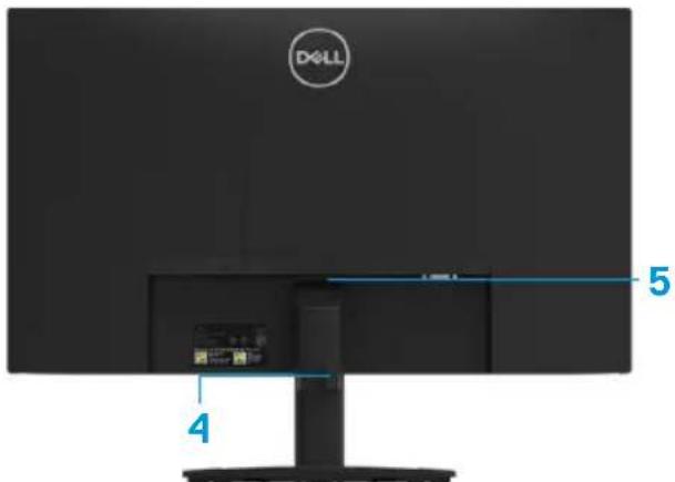 DELL E2422H - Übersicht über Funktionen und Bedienelemente - 3