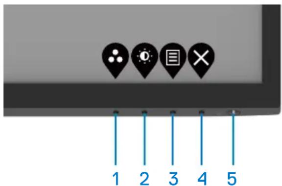 DELL E2422H - Bedienelemente an der Frontblende verwenden - 1