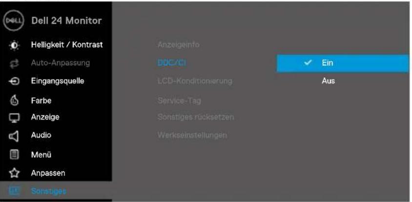 DELL E2422H - Auf das OSD-Menü zugreifen - 59