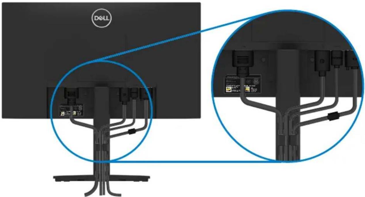 DELL E2422H - VGA-Kabel anschließen - 4