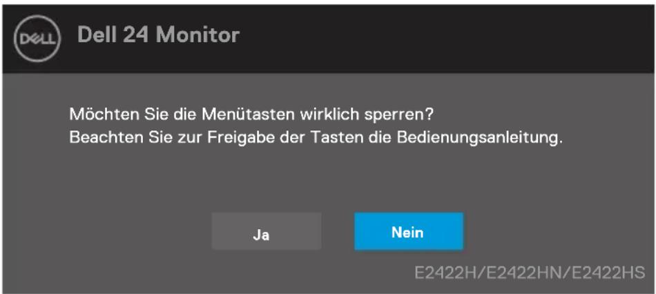 DELL E2422H - Verwenden Sie zum Sperren der Taste(n) das Sperren-Menü. - 6