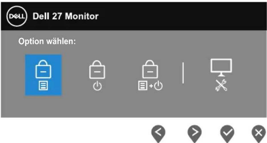 DELL E2722HS - Nutzen Sie zum Sperren der Taste(n) die Steuertaste an der Frontblende. - 2