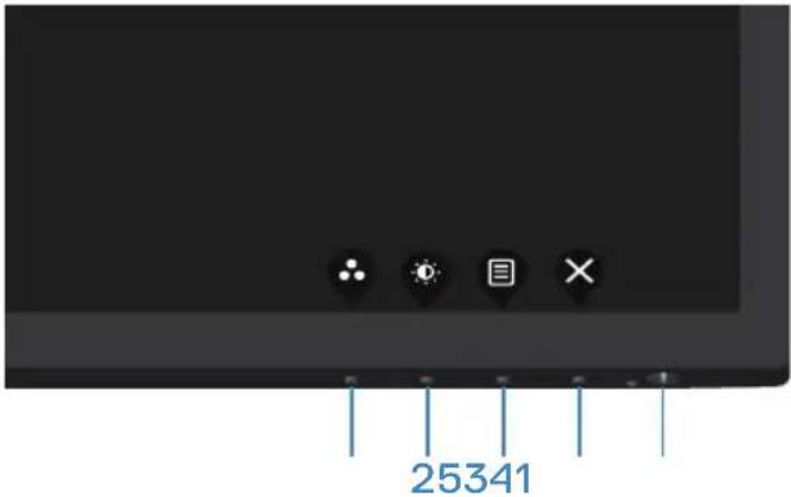 DELL E2722HS - Nutzen Sie zum Sperren der Taste(n) die Steuertaste an der Frontblende. - 1
