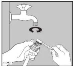 Zanussi-Electrolux ZWF 1211 W - Cleaning the water inlet filter - 1