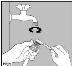 Zanussi-Electrolux ZWF 1440 - Cleaning the water inlet filter - 1