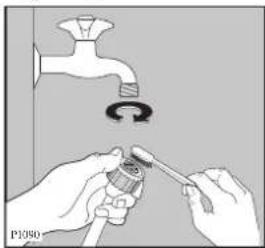 Zanussi-Electrolux ZWF 1421 W - Cleaning the water inlet filter - 1