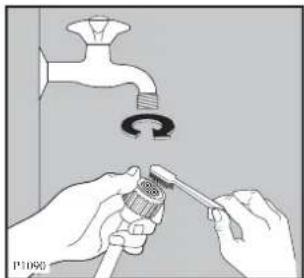 Zanussi-Electrolux ZWF 1621 S - Cleaning the water inlet filter - 1