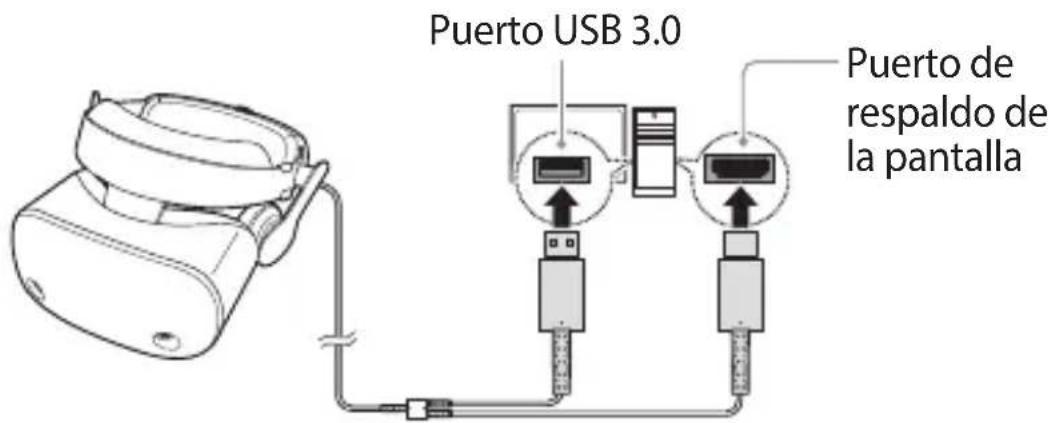 Puerto USB 3.0 Puerto de respaldo de la pantalla