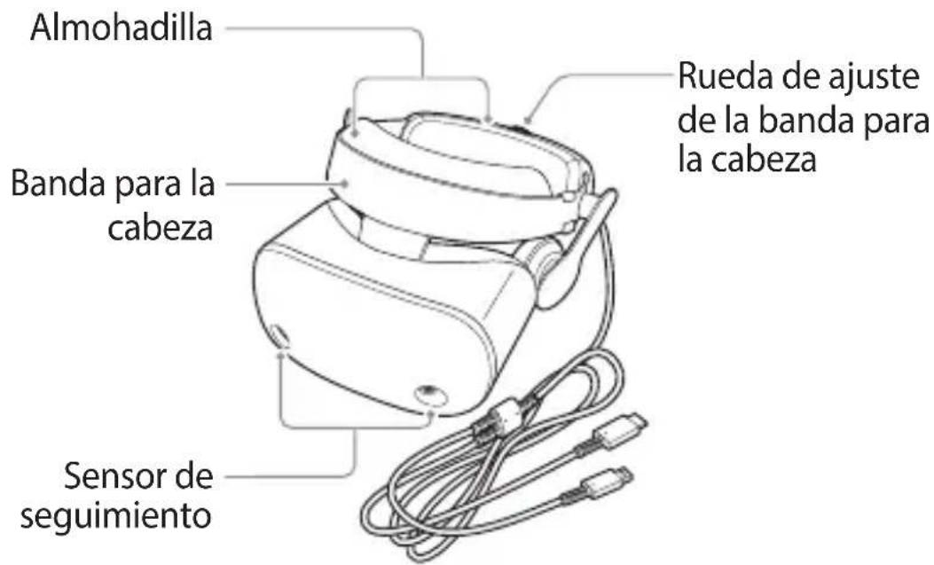 Almohadilla Banda para la cabeza Sensor de seguimiento Rueda de ajuste de la banda para la cabeza