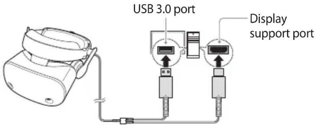 USB 3.0 port Display support port