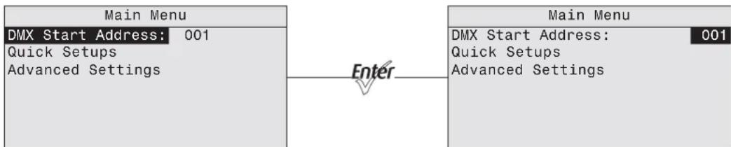 ETC Desire D60X - DMX Start Address - 1
