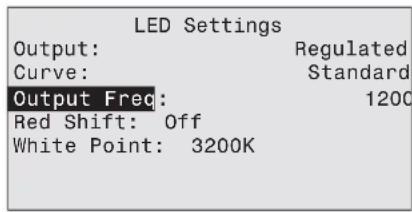 ETC Desire D60X - Output Freq - 1