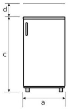 Exquisit KS16-V-H-010DW - Gerätemaße in mm und Grad - 1