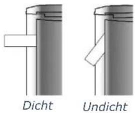 Exquisit KGC270-45-010FW - Luftdichtheit der Dichtungen von Tür oder Deckel prüfen - 1