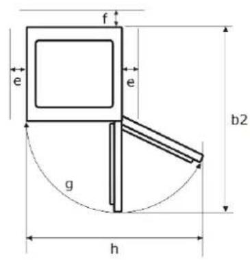 Exquisit KS320-V-010EW - Gerätemaße in mm und Grad - 3