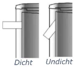 Exquisit KS320-V-010EW - Luftdichtheit der Dichtungen von Tür oder Deckel prüfen - 1