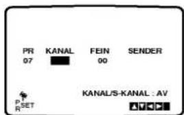 PR 07 KANAL FEIN 00 SENDER P R KANAL/S-KANAL : AV
