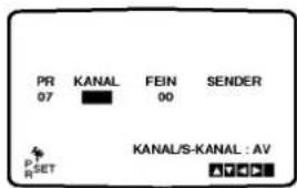 PR 07 KANAL FEIN 00 SENDER P R KANAL/S-KANAL : AV