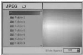 LG LH-C6230P - Drücken Sie auf ▲▼ um JPEG auszuwählen, und drücken Sie dann auf ENTER. Auf dem Fernsehschirm wird das Menü "JPEG" eingeblendet. - 1