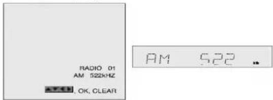 RADIO 01 AM 522kHz APR, OK, CLEAR AM 522