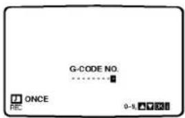 G-CODE NO. ONCE RE 0-5