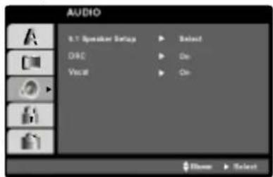 AUDIO S.T. Speaker Settings DAC Visual Select On On Show Select