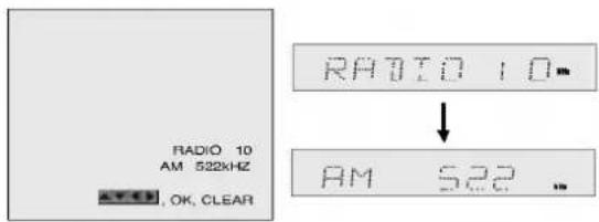 RADIO 10 AM 522kHz APPRO, OK, CLEAR RADIO 10 ↓ AM 522