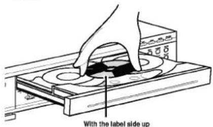 With the label side up