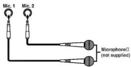 Mic. 1 Mic. 2 Microphone□ (not supplied)
