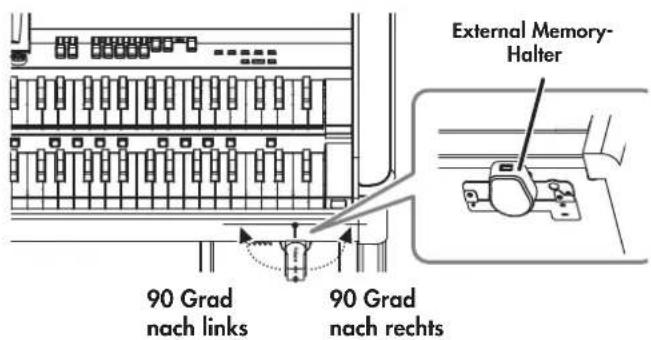 External Memory- Halter 90 Grad nach links 90 Grad nach rechts