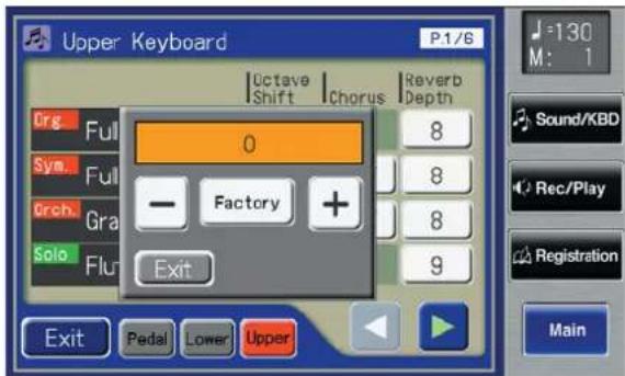 ROLAND AT-900C - Berühren Sie <-> <+>, um die Oktavlage zu verändern. - 1